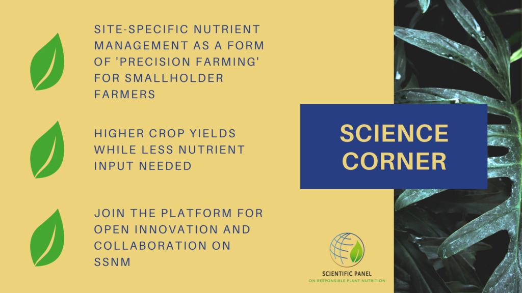 Site-specific nutrient management as a form of 'precision farming' for smallholder farmers
